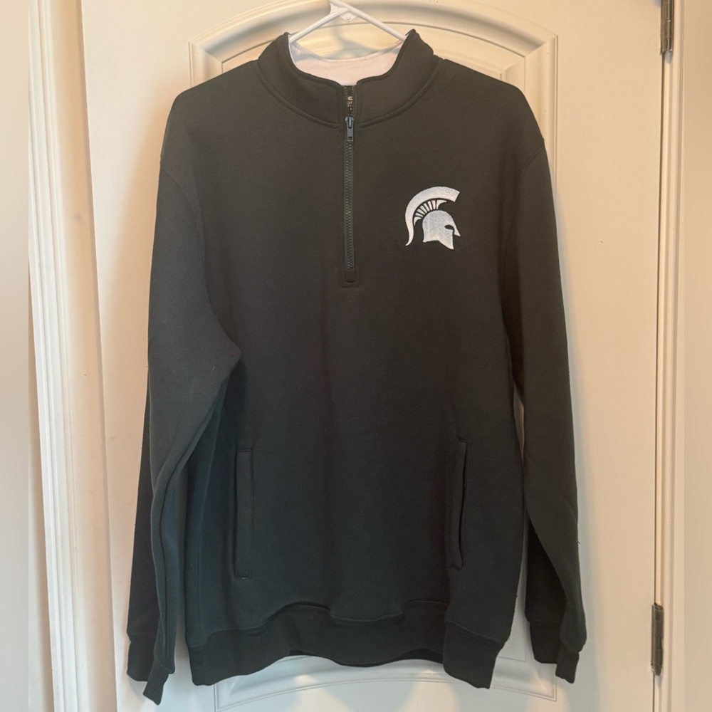 Michigan State Green Quarter-Zip Sweatshirt from Colosseum NWT
